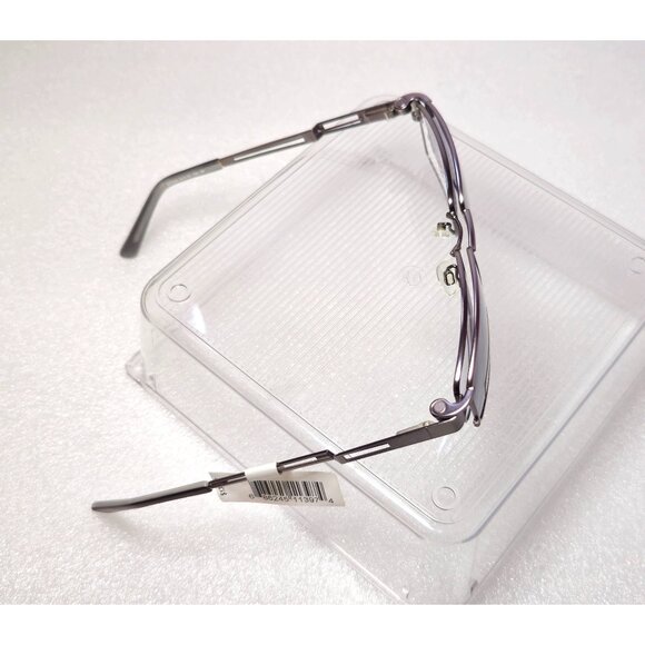 Rectangular Silver Metal Full Rim EasyTwist Polarized Clip-on Glasses 51-16-135 - Picture 7 of 13